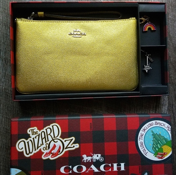 Coach Handbags - 🍒NIB🍒 COACH DOROTHY METALLIC WRISTLET + CHARMS